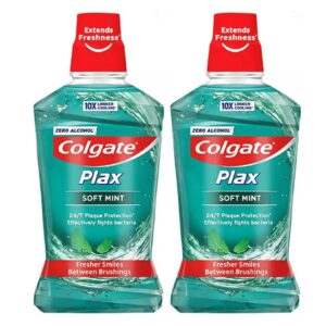 Colgate Plax Anti-Plaque Rinse Soft Mint 500ml Pack : 2
