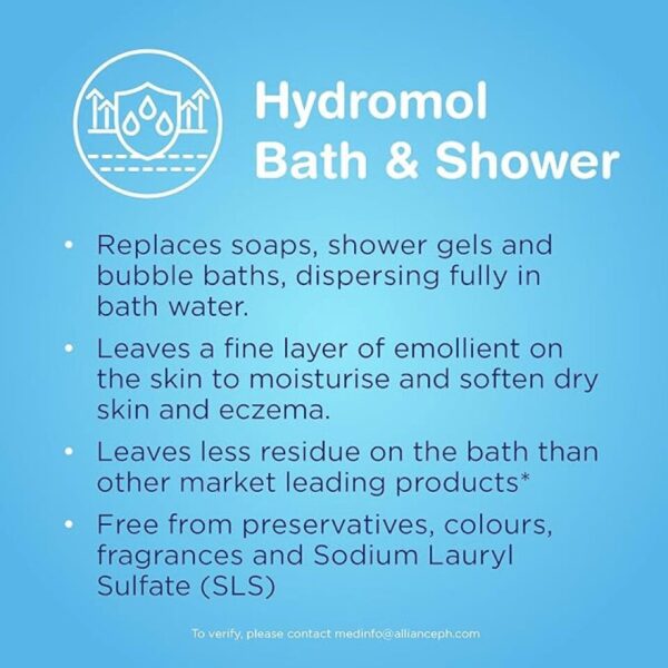 Hydromol Bath & Shower Emollient 350ml Pack : 3