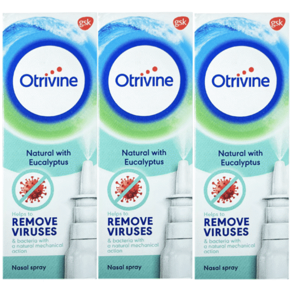 Otrivine Natural with Eucalyptus Nasal Spray 20ml Pack : 3