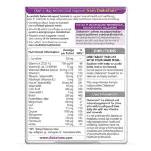 Vitabiotics Diabetone 30 Tablets