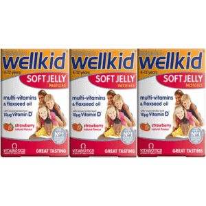 Vitabiotics Wellkid Soft Jelly Strawberry 30 Pastilles Pack : 3