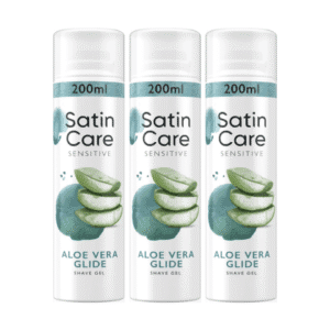 Gillette Satin Care Sensitive Skin Shaving Gel for Women 200ml Pack : 3