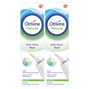 Otrivine Natural Daily Nasal Wash With Aloe Vera Blocked Nose Relief 100ml Pack : 2