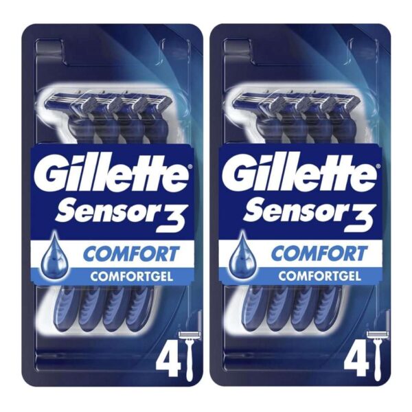 Gillette Sensor 3 Razor Gillette Sensor 3 Disposable Razors 4 Pieces Pack : 2 | Cosmic Health ...