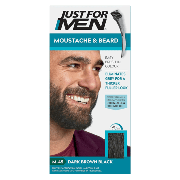 Just For Men Moustache & Beard Gel Dark Brown Black M45 Pack : 3