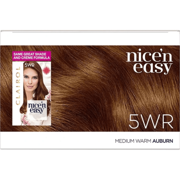 Clairol Nice'n Easy Creme Permanent Hair Dye 5WR Medium Warm Auburn Pack : 2