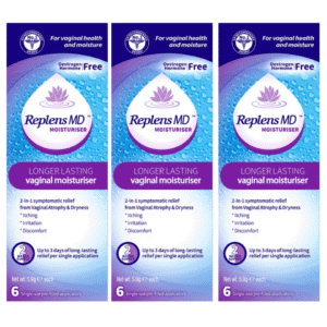 Replens MD Longer Lasting Moisturiser Vaginal Atrophy & Dryness Pack : 3
