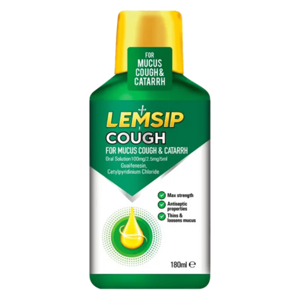 Lemsip Cough For Mucus Cough & Catarrh 180ml Pack : 3
