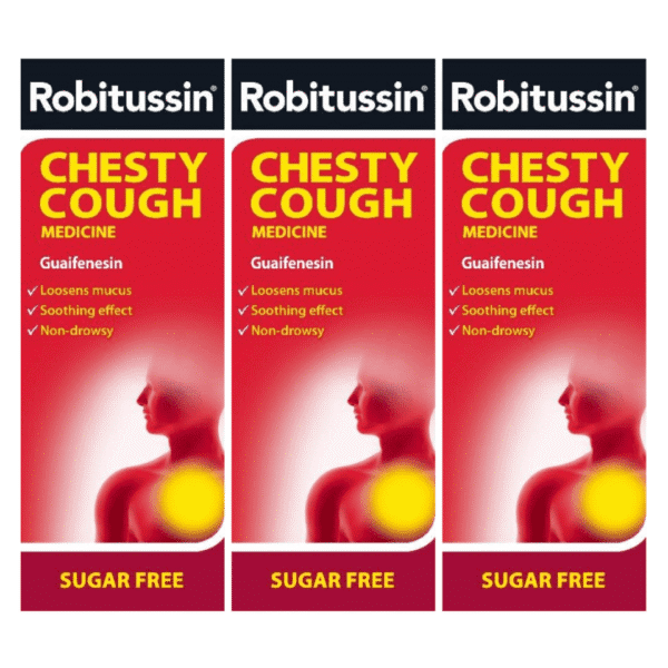 Robitussin Chesty Cough Sugar free Medicine 250ml Pack : 3
