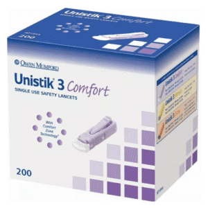 Unistik 3 Comfort Single Use Safety Lancets Pack of 200's