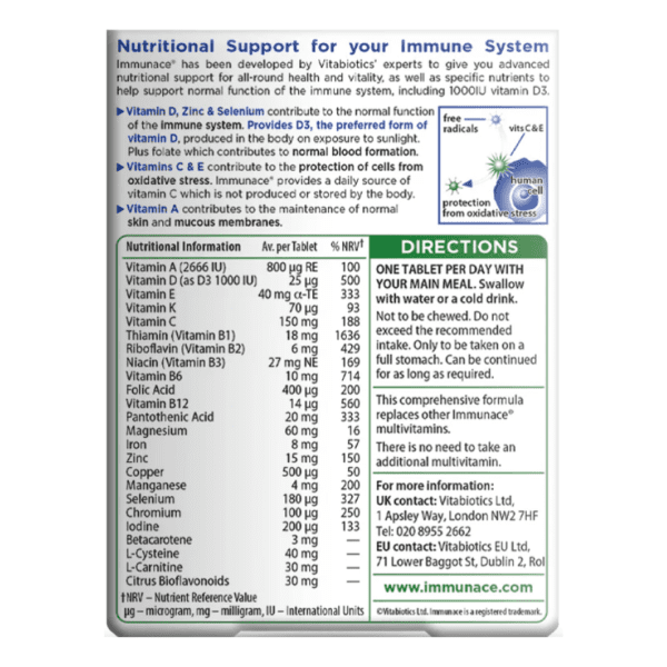 Vitabiotics Immunace System Original 30 Tablets Pack : 2