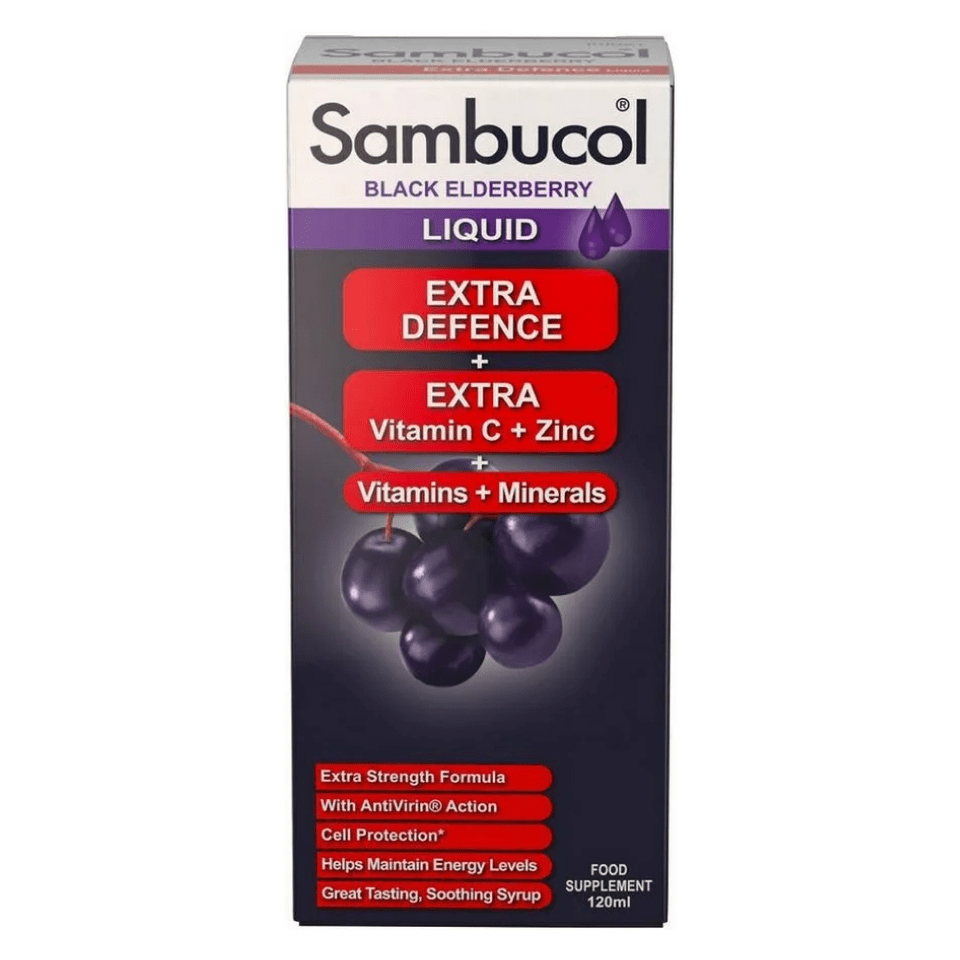 Sambucol Extra Defence Vitamin C Black Elderberry Liquid 120ml