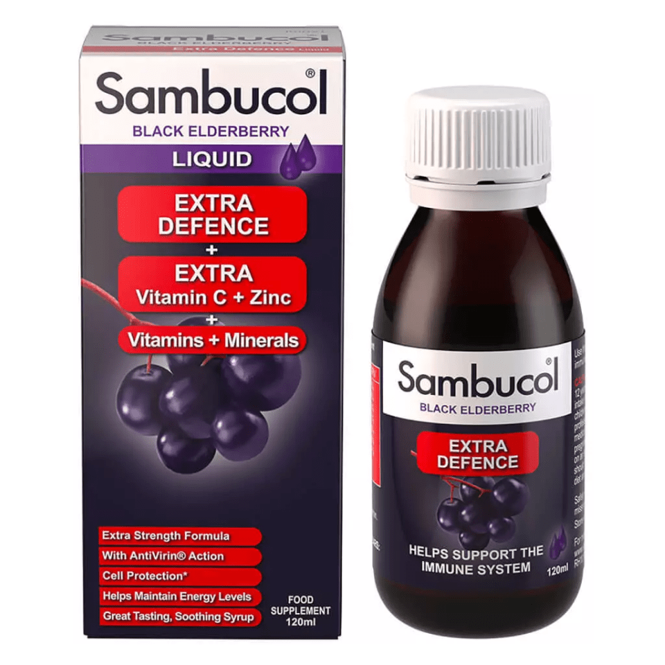 Sambucol Extra Defence Vitamin C Black Elderberry Liquid 120ml