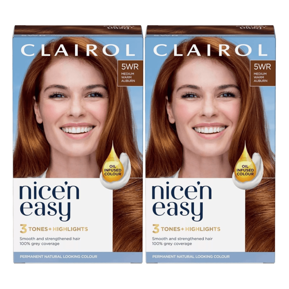 Clairol Nice'n Easy Creme Permanent Hair Dye 5WR Medium Warm Auburn Pack : 2