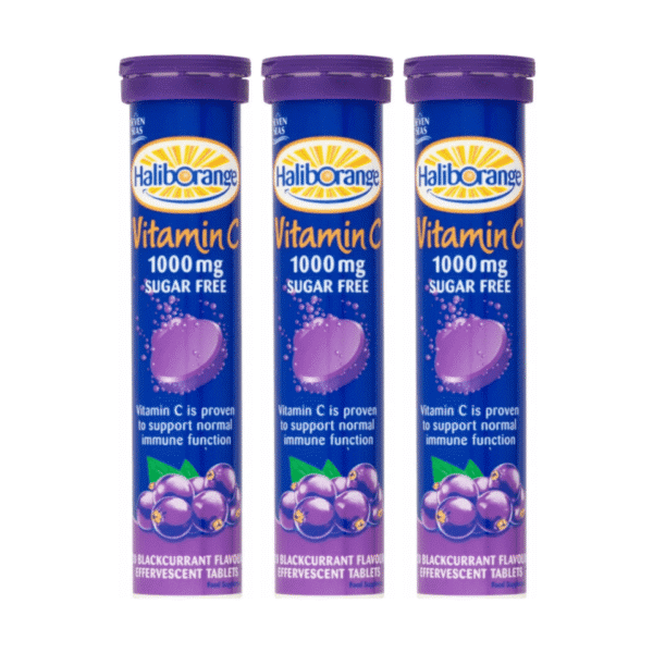 Haliborange Effervescent Vitamin C Blackcurrant 1000mg 20 Tablets Pack : 3