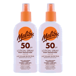 Malibu Sun Lotion Spray SPF 50 High Protection Water Resistant 200ml Pack : 2