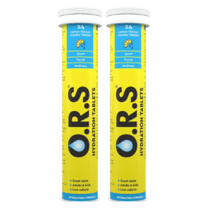 O.R.S Hydration Lemon Flavour Soluble 24 Tablets Pack : 2