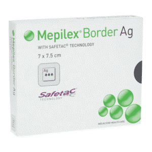 Mepilex Border Ag Absorbent Foam Dressing 7cm x 7.5cm | 5 Pcs