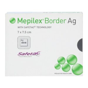 Mepilex Border Ag Absorbent Foam Dressing 7cm x 7.5cm | 5 Pcs
