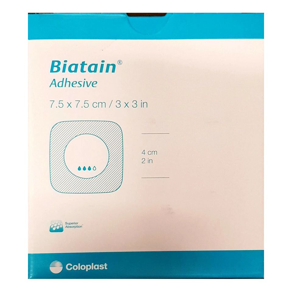 Biatain Adhesive Foam Dressing 7.5cm x 7.5cm | 10 Pcs