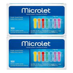 Bayer Microlet Colored Lancets 100 Each Pack : 2