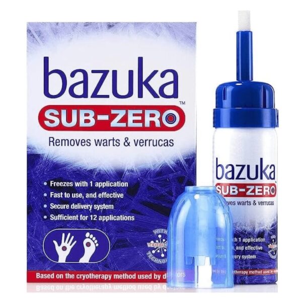 Bazuka Sub Zero Warts & Verucca 12 Applications 50ml