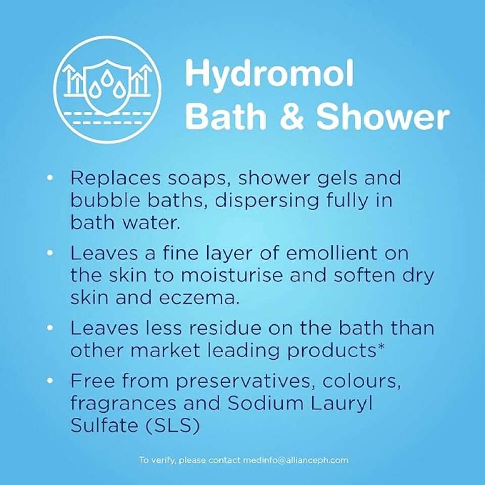 Hydromol Bath & Shower Emollient 500ml Pack : 2