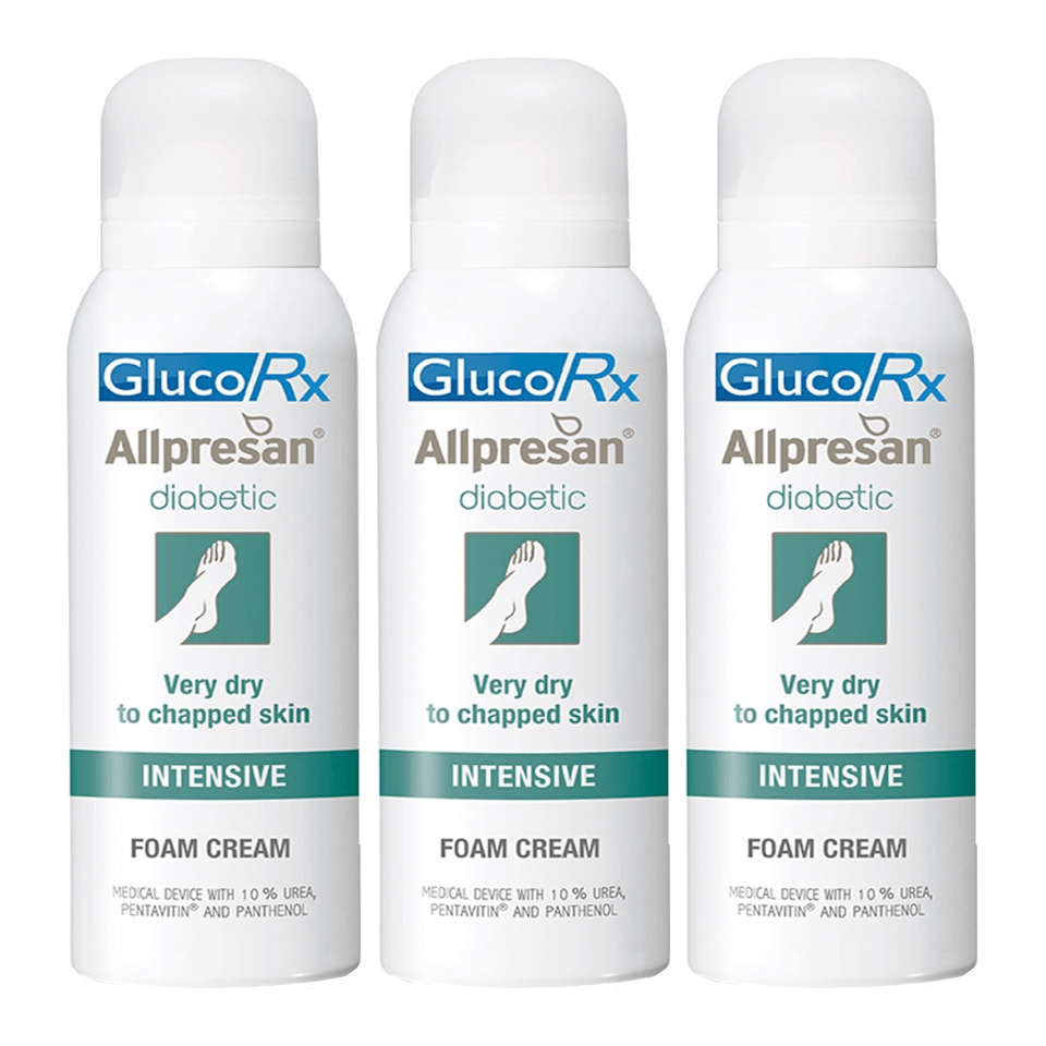Glucorx Allpresan Diabetic Foot Foam Cream Intensive 125ml Pack : 3