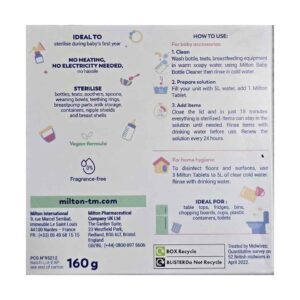 Milton Sterilising Tablets - Baby & Home - Bottle Hygiene 40 tablets